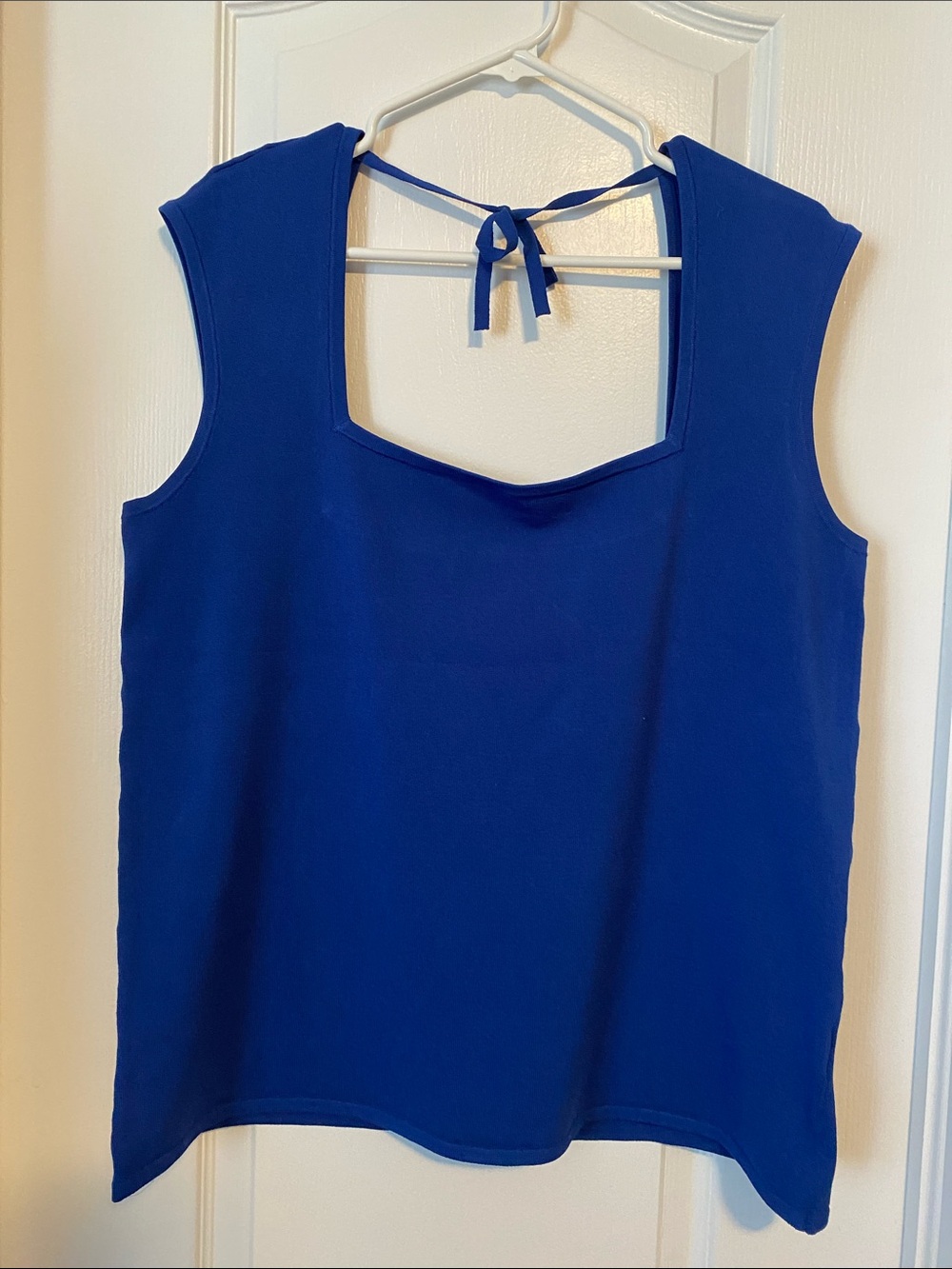 Addition Elle Cobalt Blue Square Neck Tank with Back Tie